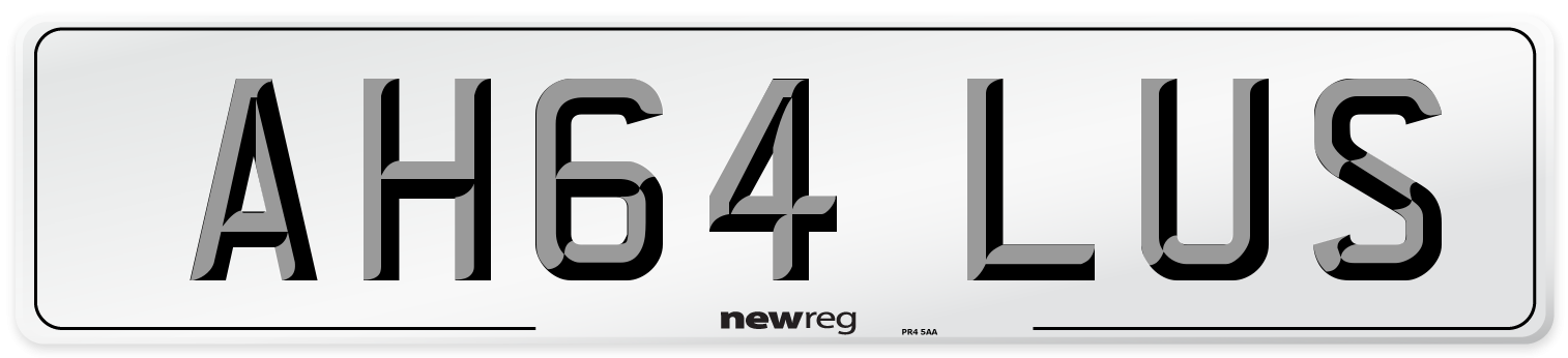 AH64 LUS Number Plate from New Reg